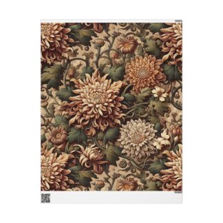 William Morris–Inspired Chrysanthemum Wrapping Paper – Elegant Vintage Floral Gift Wrap