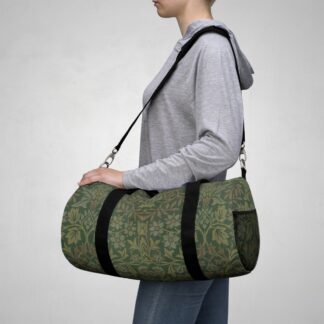 william morris duffel bag green floral garden