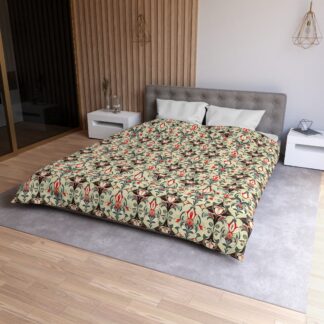 Sleep in Artistry - William Morris Tulip Duvet Dreamscape, Microfiber Duvet Cover