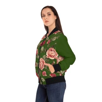 Victorian Rose Jacket, Vintage Floral Bomber