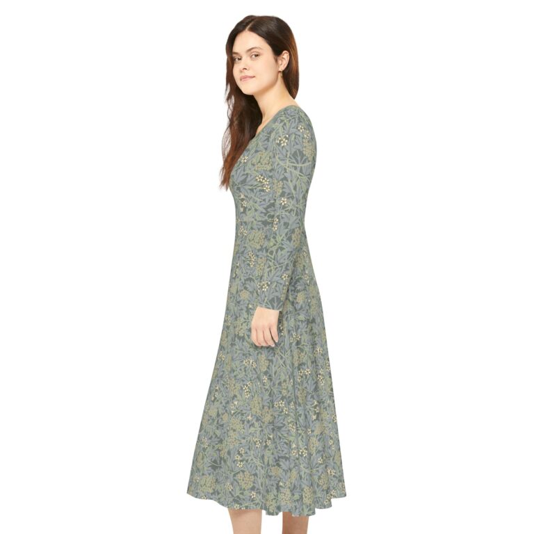 Whispers of ‘Jasmine’ β The William Morris Design Long Sleeve Dance Dress