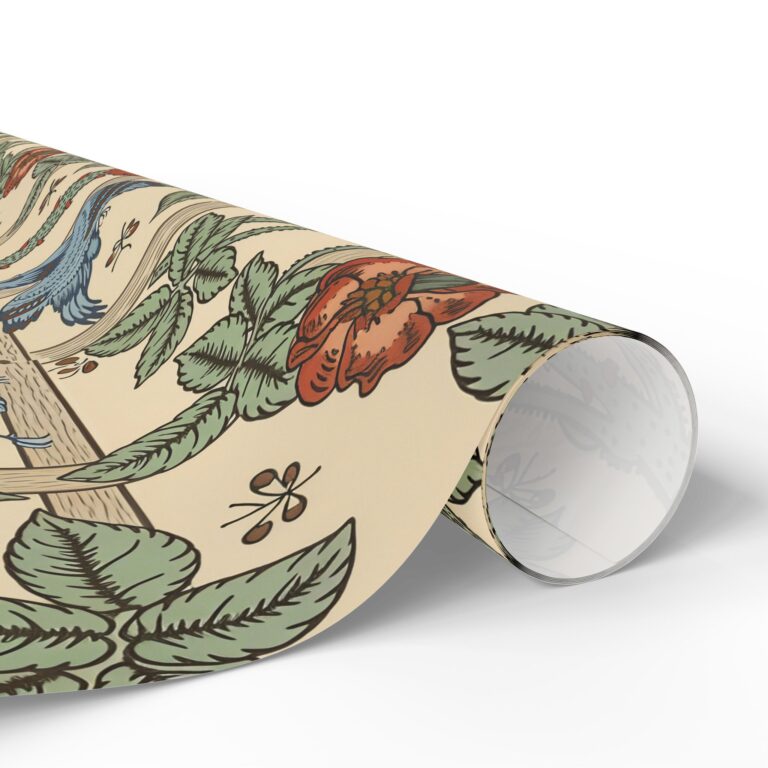 William Morris Wrapping Paper ‘Trellis’, Vintage Floral Wrapping Paper, Eco-Friendly