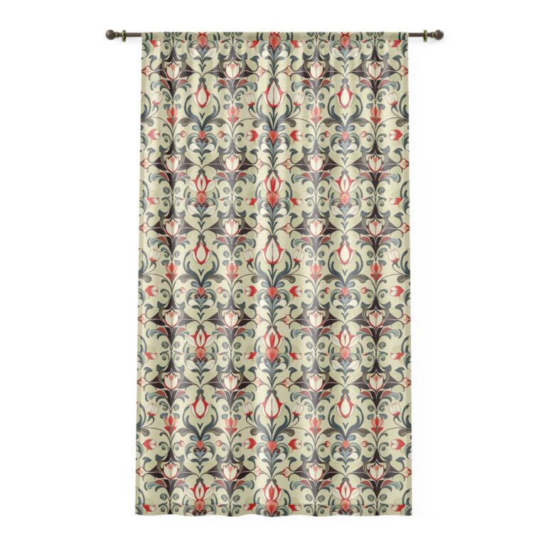 Graceful Art Nouveau Tulip Curtains for a Timeless Home Glow
