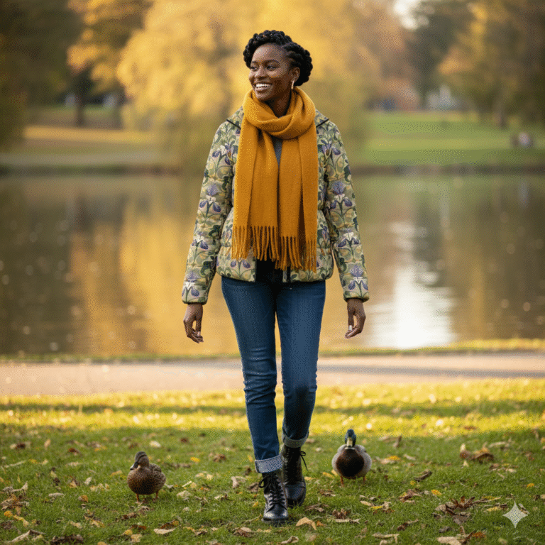 Art Nouveau Elegance in Bloom – Enchanting Floral Women’s Puffer Jacket