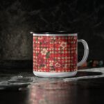 custom vintage floral latte mug — elegant neutral sepia toile coffee cup