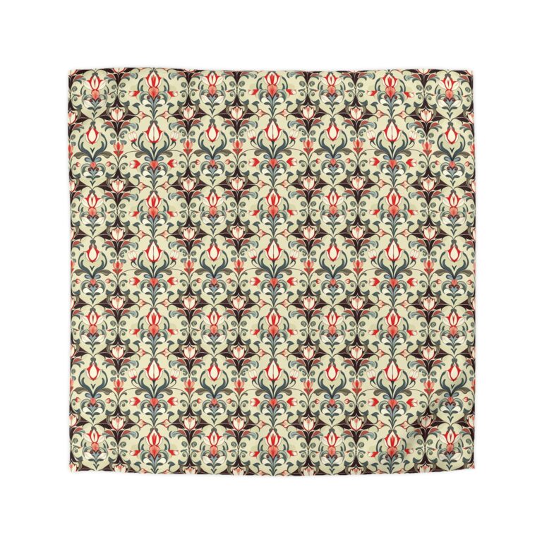 Sleep in Artistry – William Morris Tulip Duvet Dreamscape, Microfiber Duvet Cover
