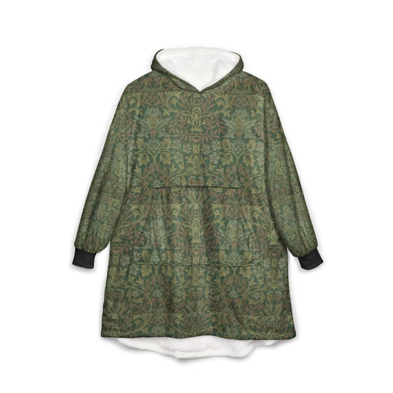 William Morris Hooded Blanket Unisex ‘Floral Garden’, Oversize Snuggie