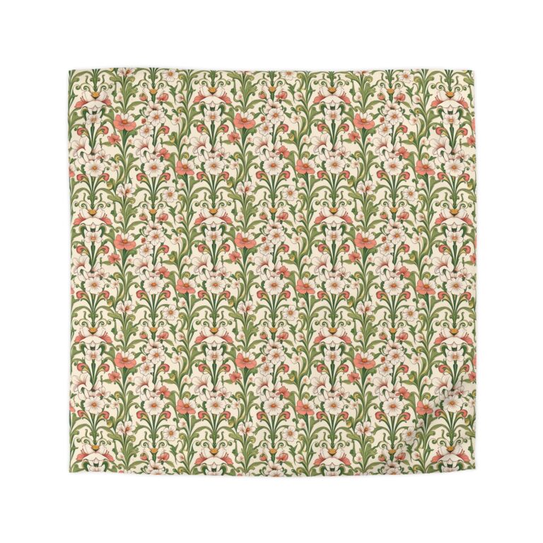 Floral Microfiber Duvet Cover – Blossoms With Eternal Garden Dreams, Cozy & Stylish Bedding for a Serene Bedroom