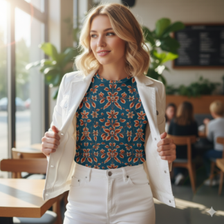 Elegant Nature Reimagined — Victorian Inspired Floral Boho Women's Short Sleeve Shirt