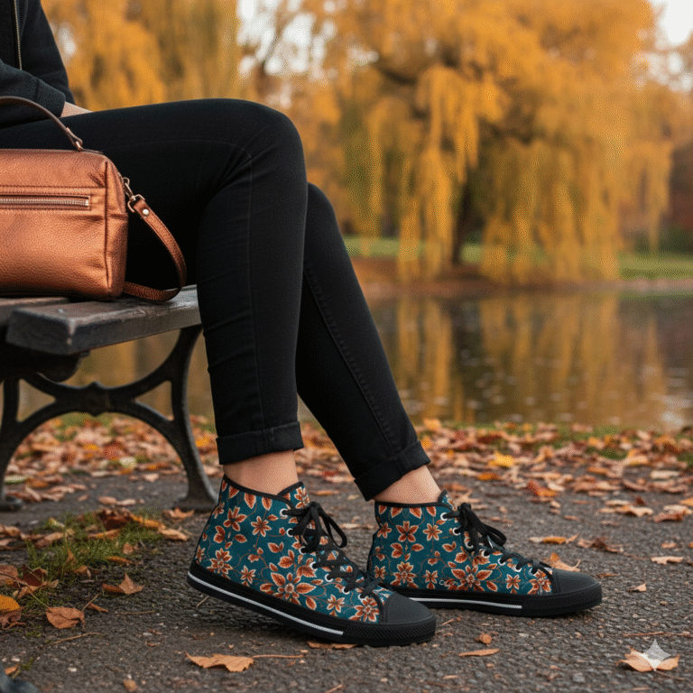 Step into Artistry with William Morris Inspired Botanical High Top Sneakers