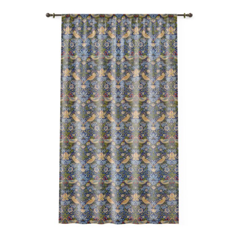 Nature’s Elegance — William Morris Curtain – Elegant Sheer Drapes for Home Decor