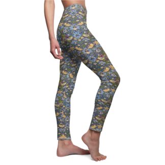 Heritage Garden Poetics William Morris 'Strawberry Thief' Leggings — Artful Comfort Worn on the Path