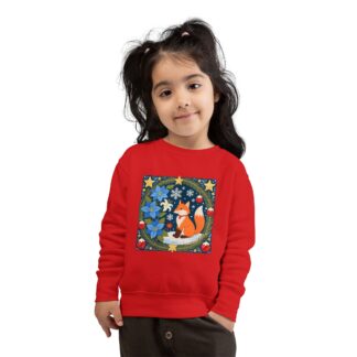 Toddler Sweatshirt — Cute Fox Holiday Sweatshirt with Floral Wreath (Christmas Kids Pullover)