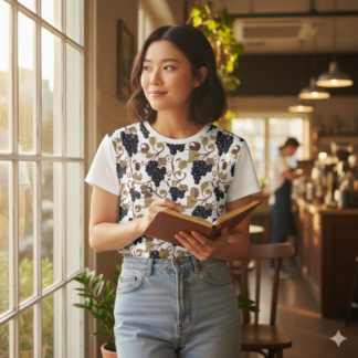 Art Nouveau Vine: Grapevine Floral Women's Short Sleeve Shirt — Wear the Garden's Elegance Every Day