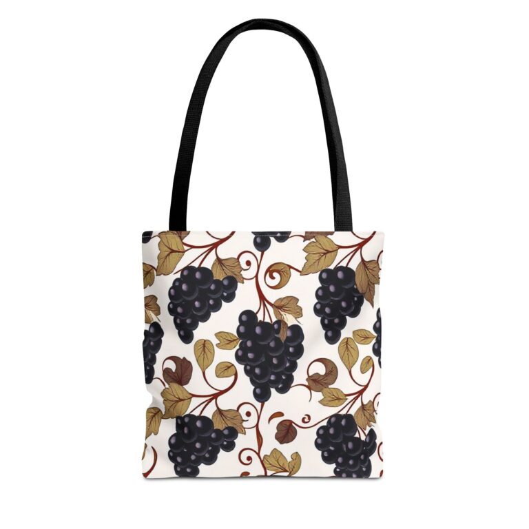 Art Nouveau Vine: Grapevine Pattern Tote Bag β Vintage Black Grape Market Tote