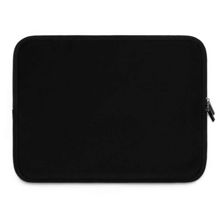 Black Gothic Victorian Laptop Sleeve β Dark Green Leaf Pattern, Botanical Vines