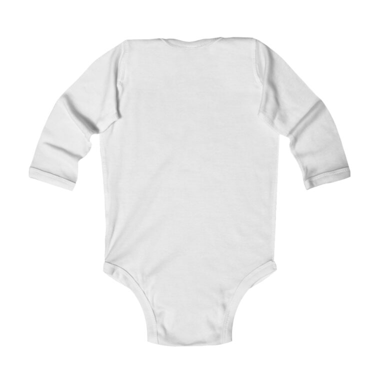 My 1st Christmas Baby Bodysuit – Floral Holiday Infant Long Sleeve Onesie Featuring Lamb