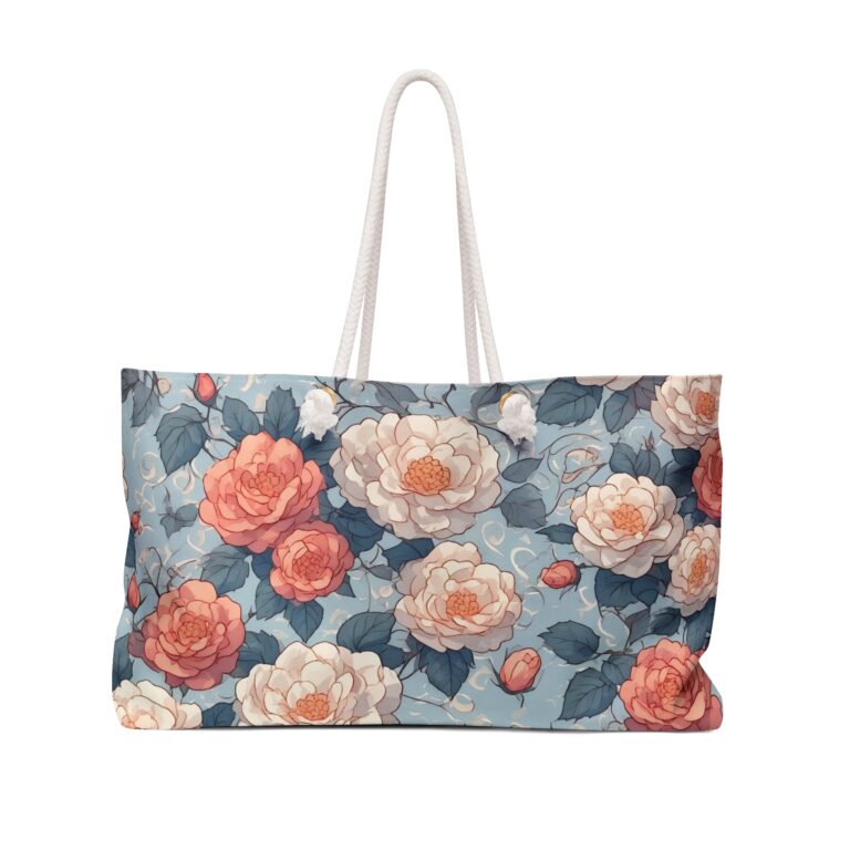 Floral Weekender Bag β Victorian Rose Tote for Travel & Getaways