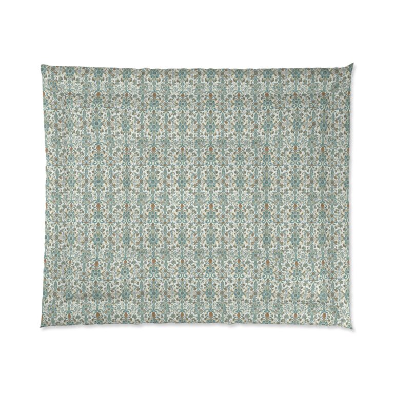 Teal Damask Pattern Comforter — Art for Your Sanctuary