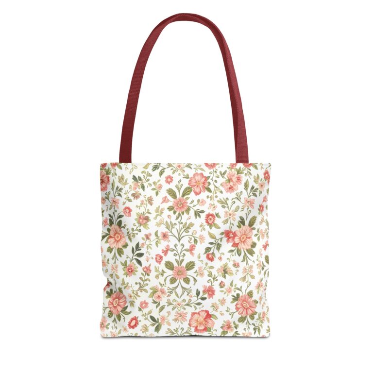 The Meadow Trail Tote Bag β Vintage Rose All-Over Print