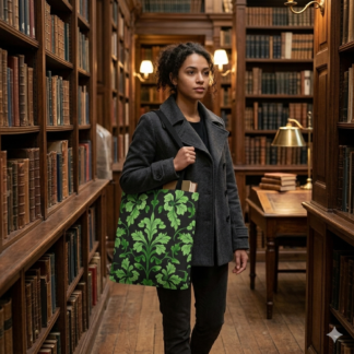 The Victorian Midnight Damask Tote Bag - Eco-Friendly Shopping Companion