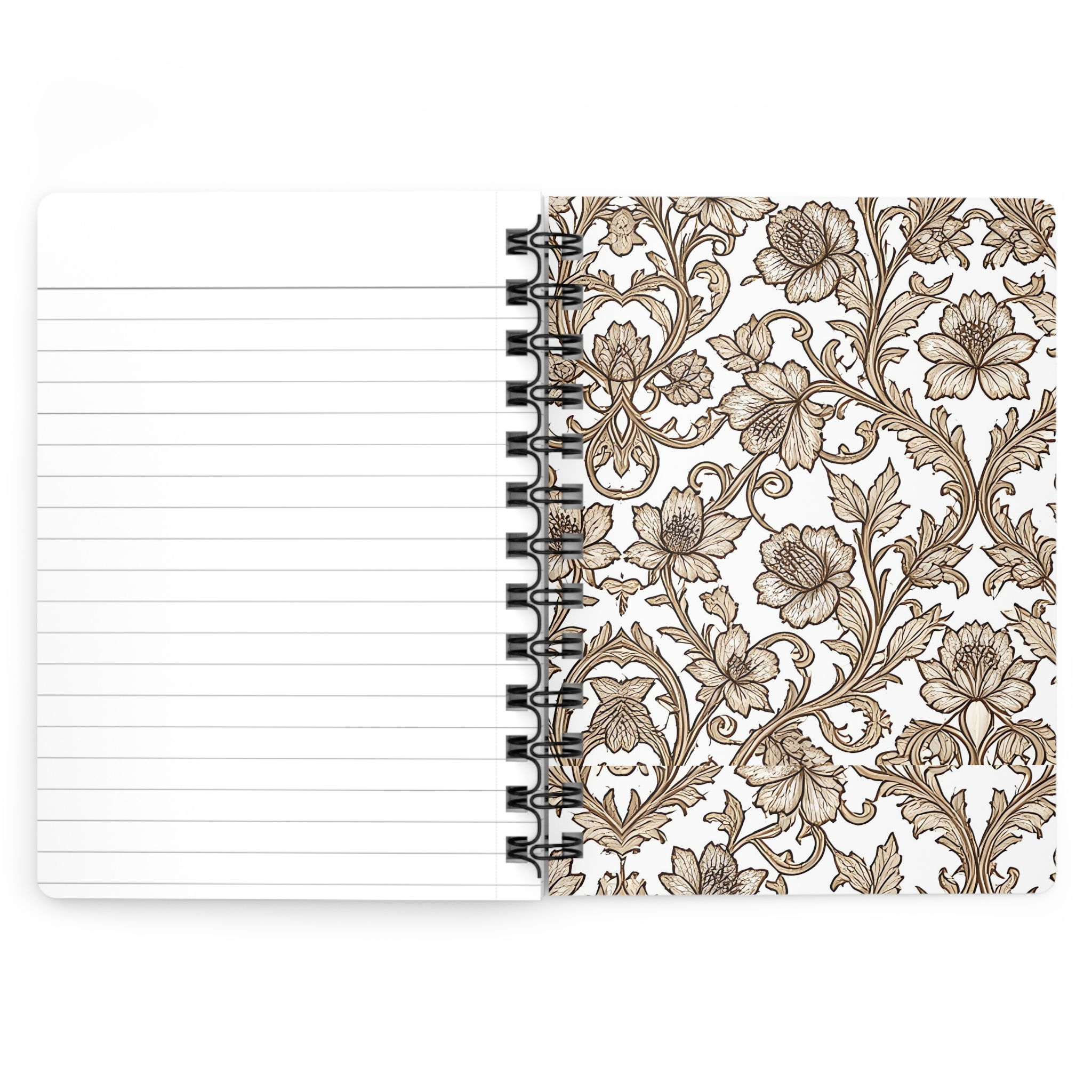 Personalized Wedding Planner Journal — Sepia Toile Vintage Spiral Notebook with Custom Name - Image 5
