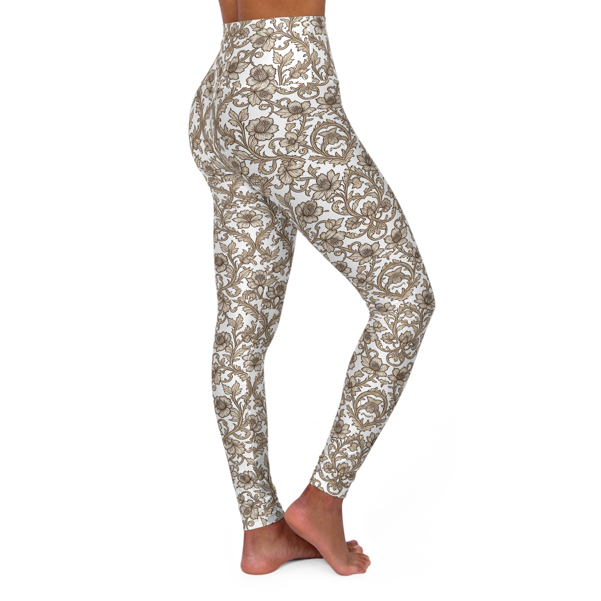 high run waist leggings floral print all over