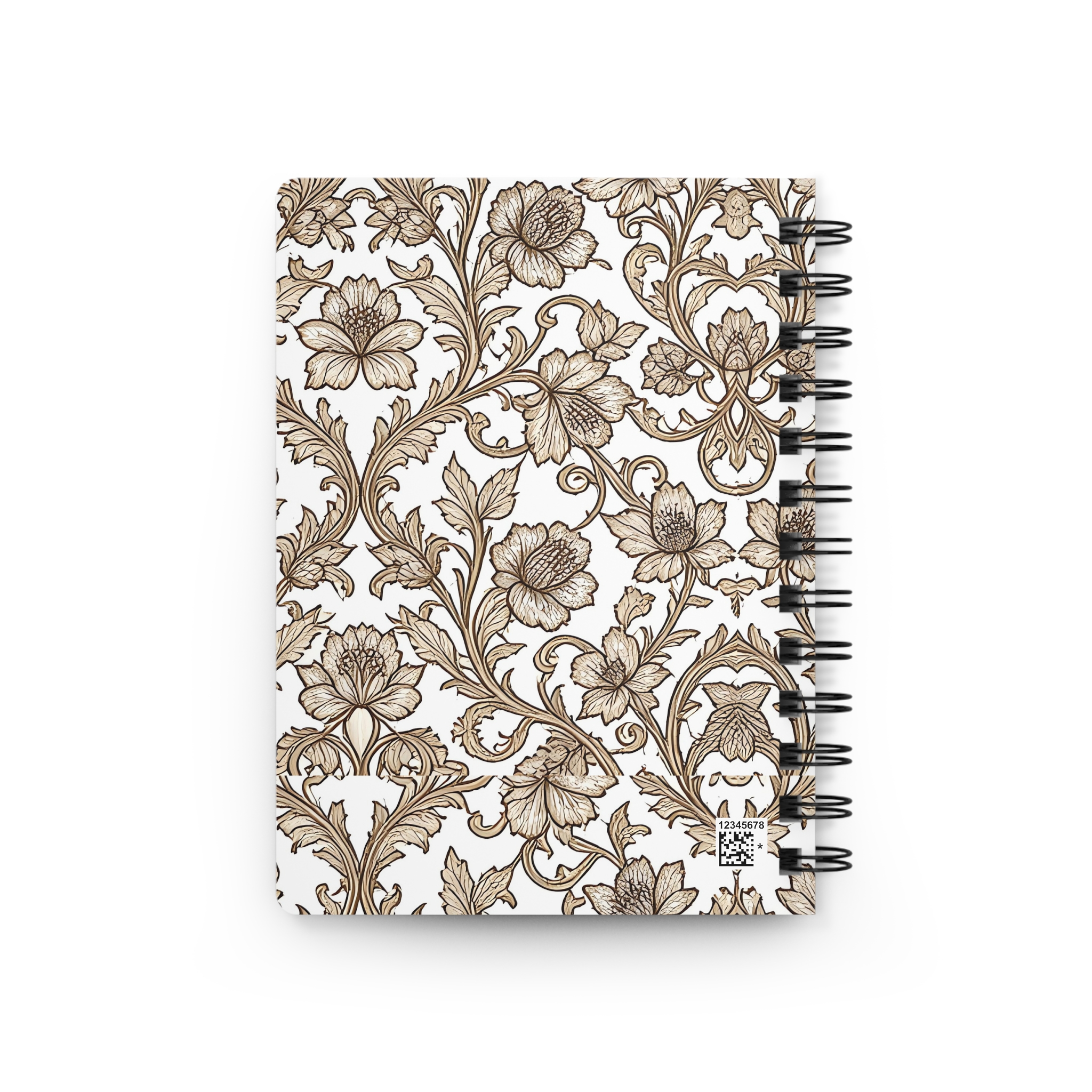 Personalized Wedding Planner Journal — Sepia Toile Vintage Spiral Notebook with Custom Name - Image 3