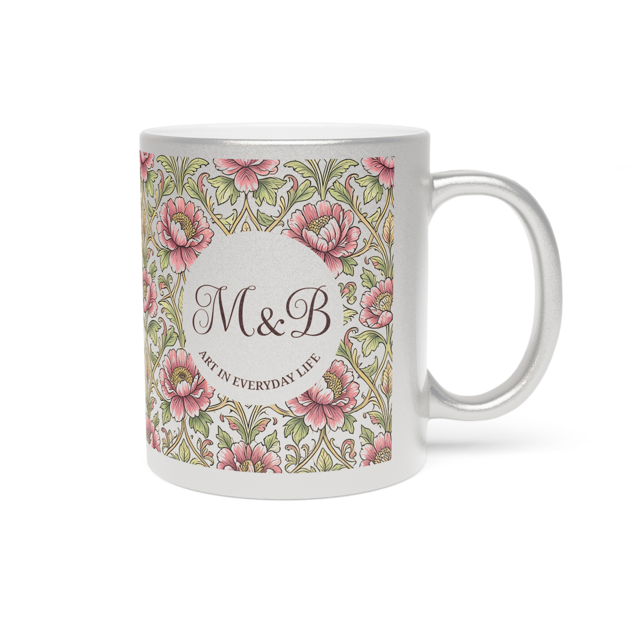 vintage victorian coffee mug with monogram