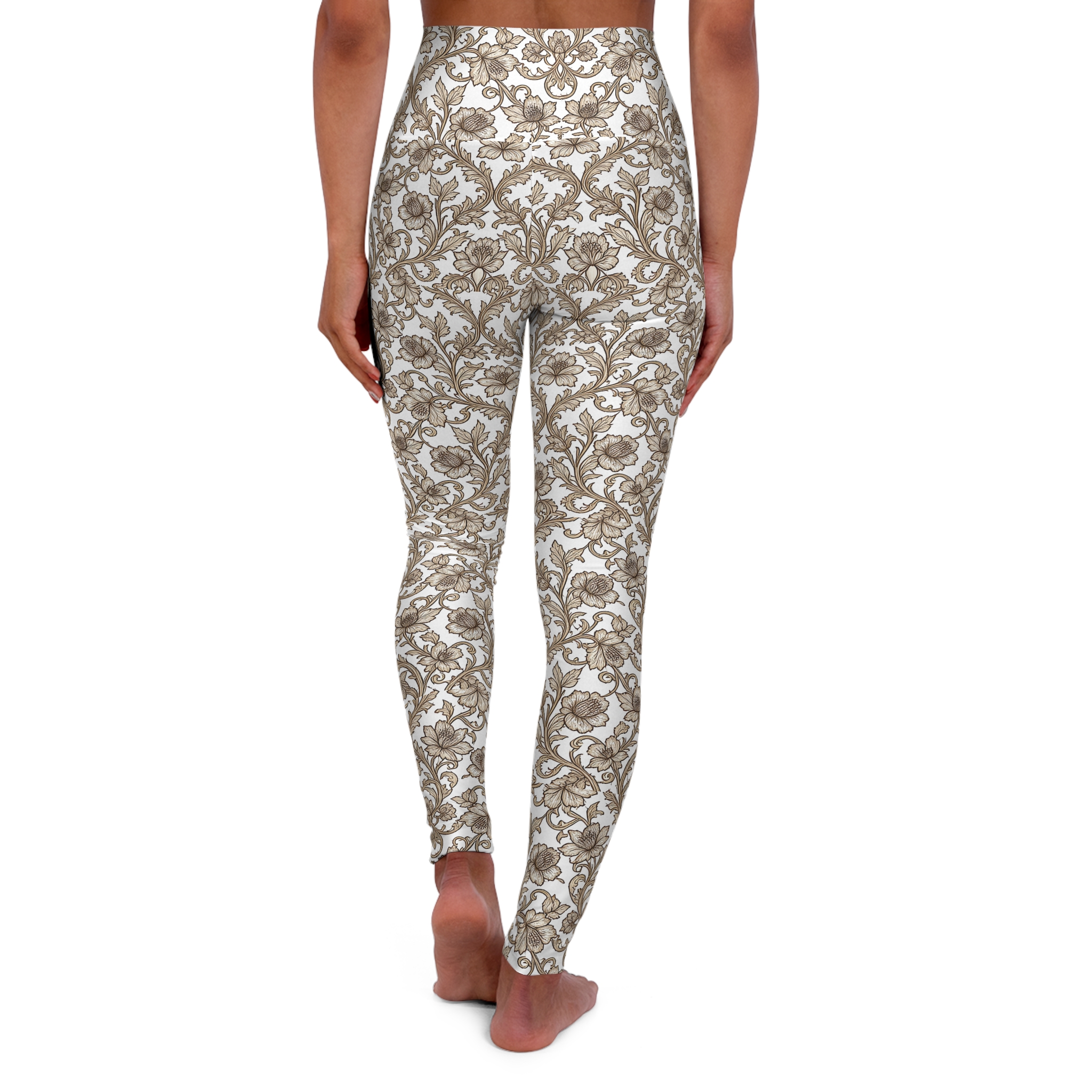 high waist yoga leggings back view