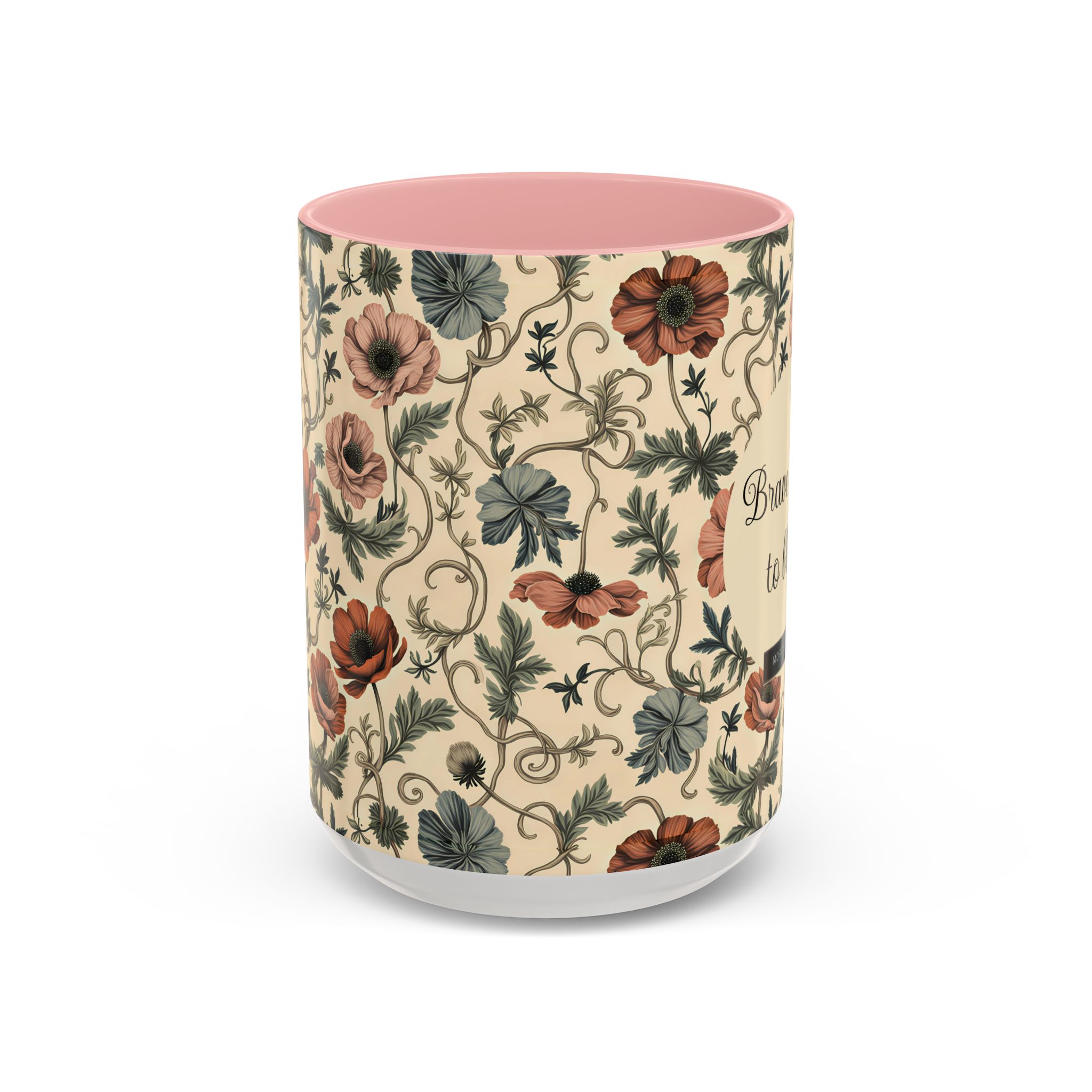 Custom Floral Coffee Mug — Earthy Anemone Garden Art Personalized Ceramic Mug - Image 2