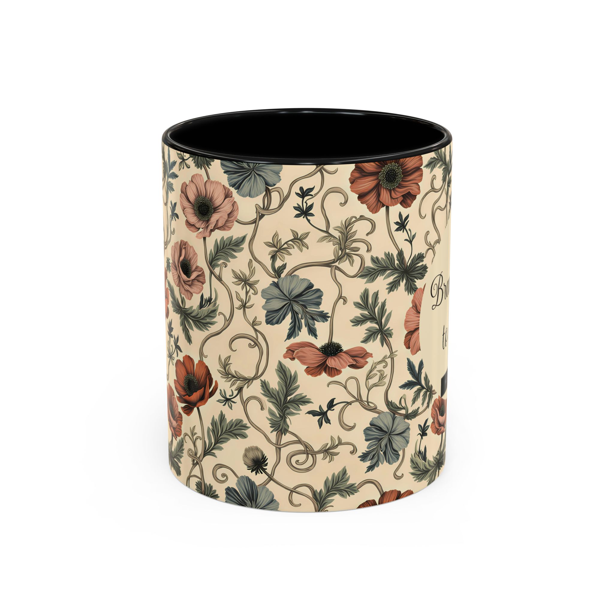 Custom Floral Coffee Mug — Earthy Anemone Garden Art Personalized Ceramic Mug - Image 6
