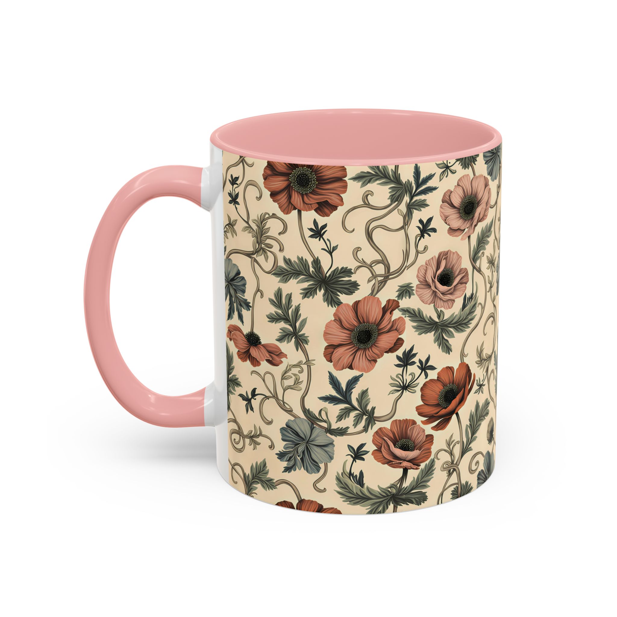 Custom Floral Coffee Mug — Earthy Anemone Garden Art Personalized Ceramic Mug - Image 12