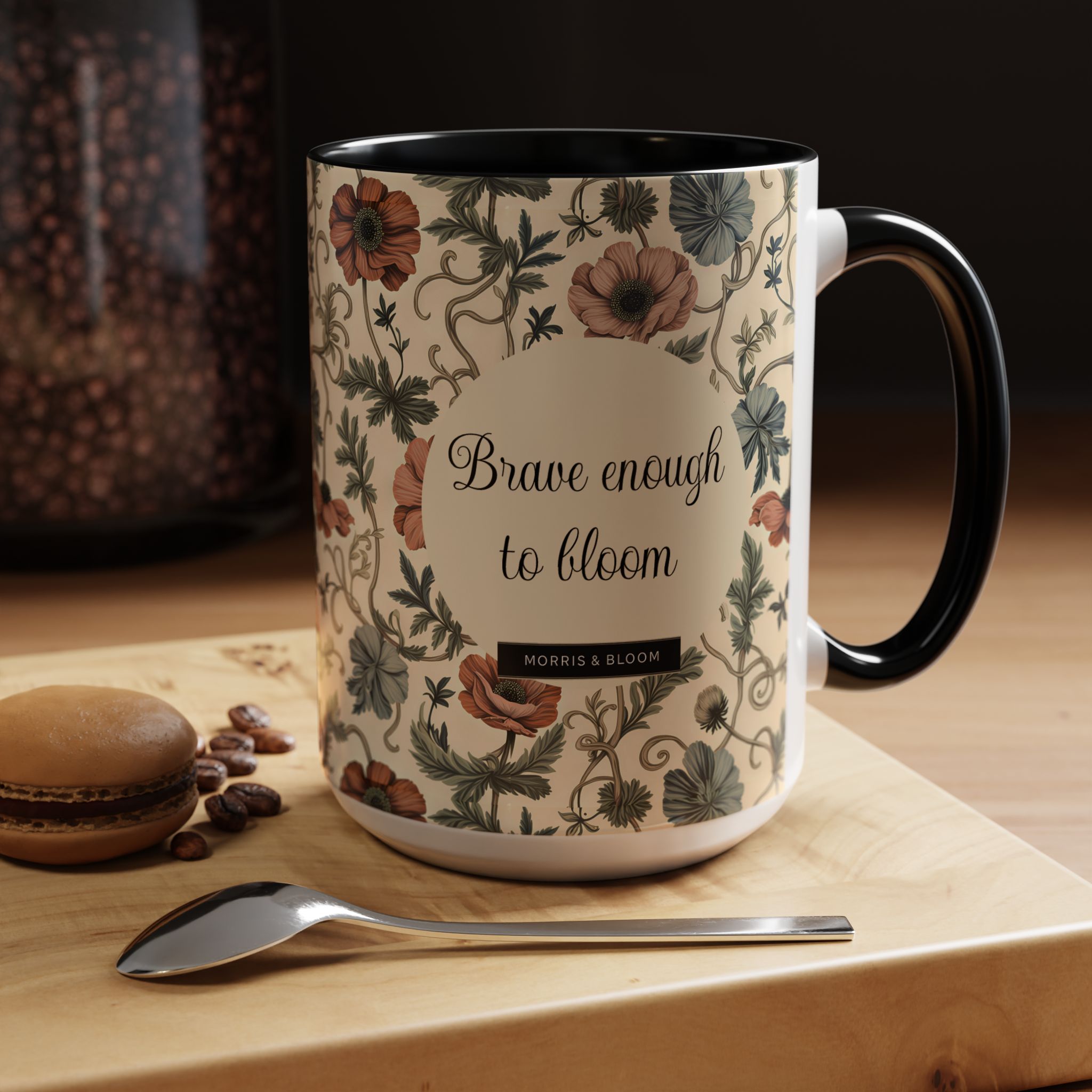 Custom Floral Coffee Mug — Earthy Anemone Garden Art Personalized Ceramic Mug - Image 18