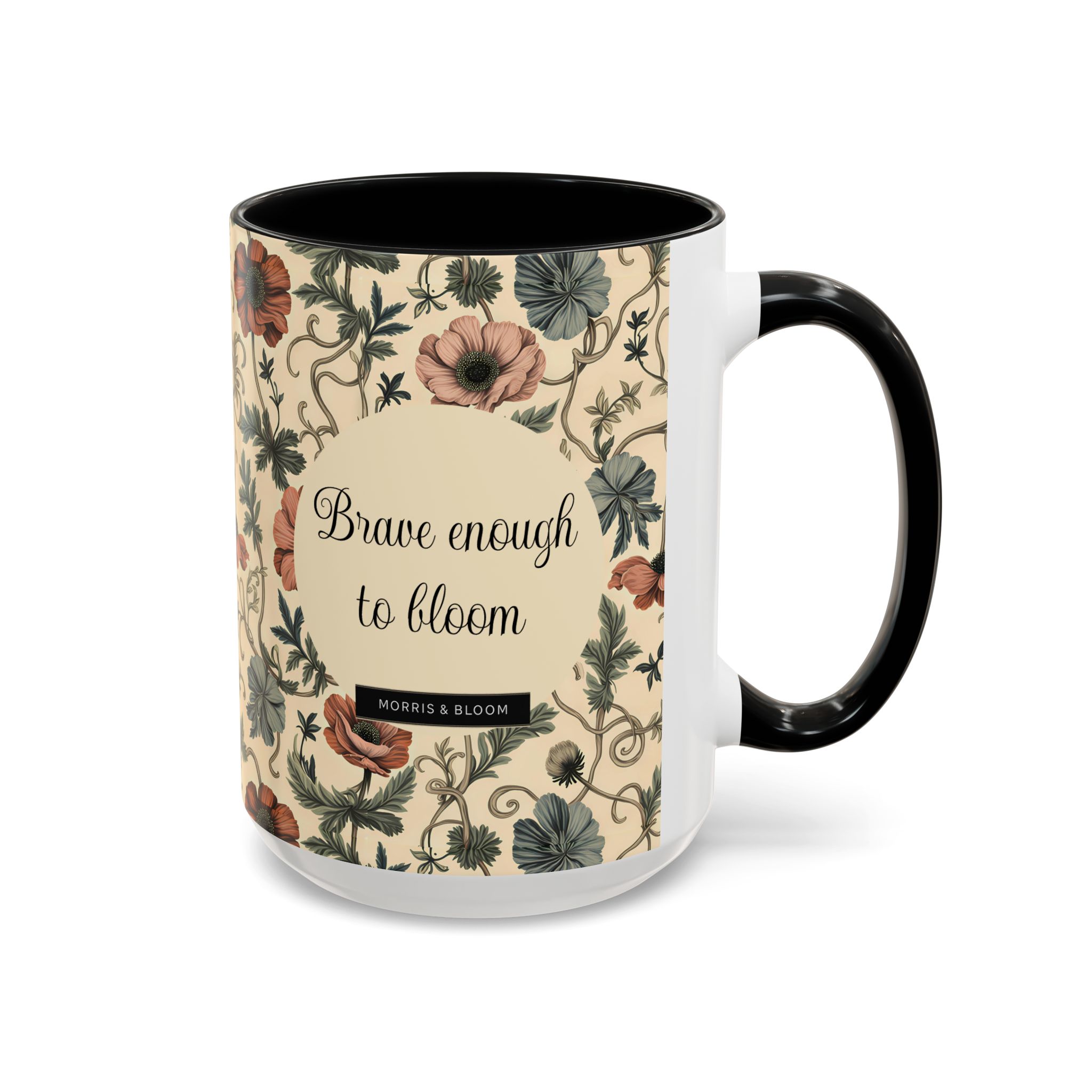 Custom Floral Coffee Mug — Earthy Anemone Garden Art Personalized Ceramic Mug - Image 15