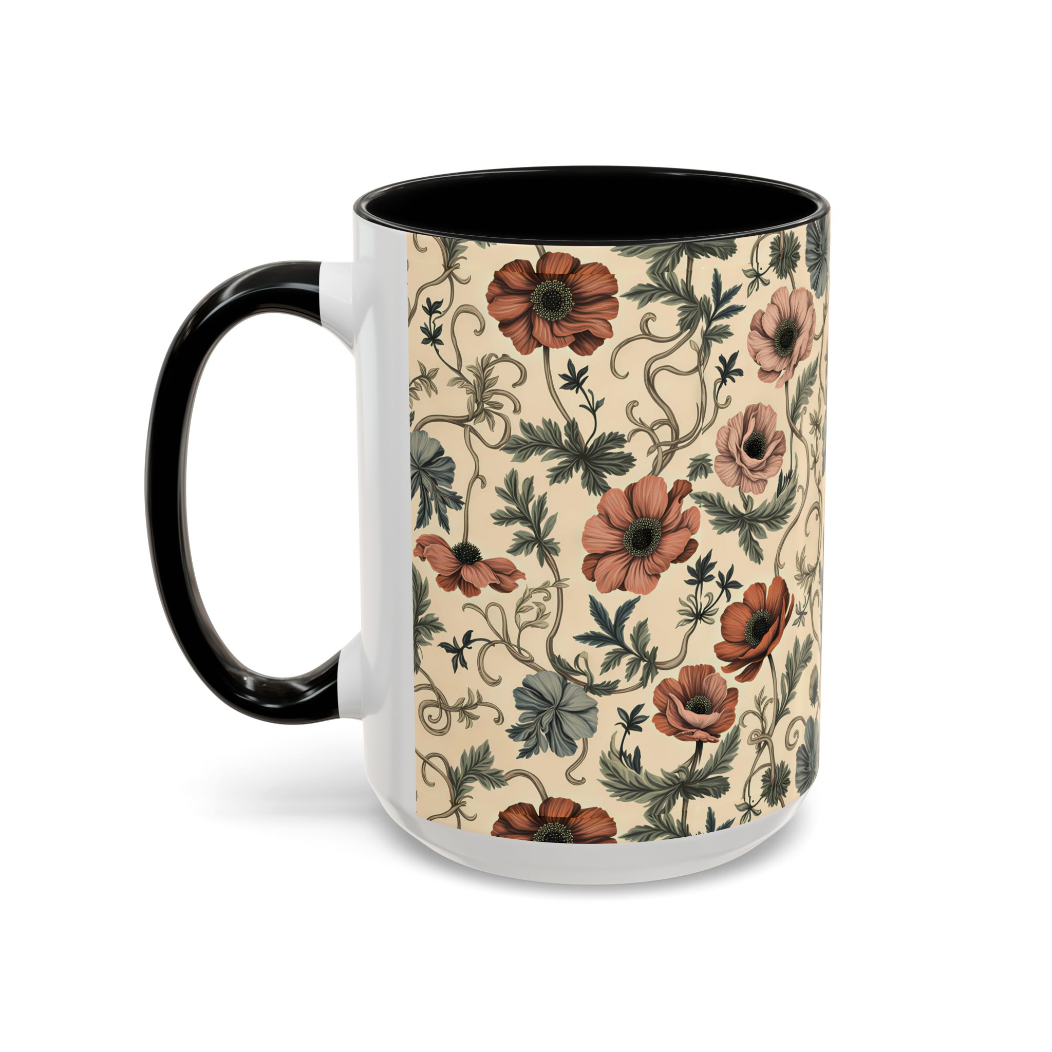 Custom Floral Coffee Mug — Earthy Anemone Garden Art Personalized Ceramic Mug - Image 16