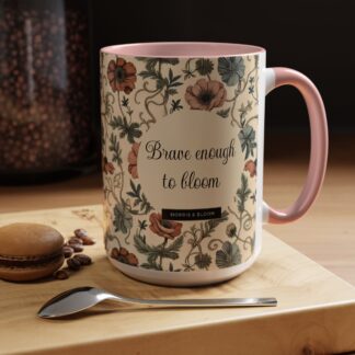 Custom Floral Coffee Mug — Earthy Anemone Garden Art Personalized Ceramic Mug