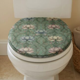 the empress lotus 3-piece bathroom rug set – tranquil art nouveau comfort for your sanctuary