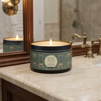 Spa Retreat Scented Tin Candle — The Empress Lotus Relaxing Luxury Spa Retreat Aromatherapy for Home & Self-Care