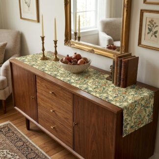 Vintage Floral Table Runner Golden Afternoon - Decorative Floral Sideboard & Console Linens