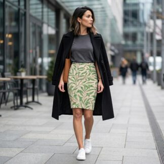William Morris Willow Bough Pencil Skirt – High-Waisted Botanical Bodycon