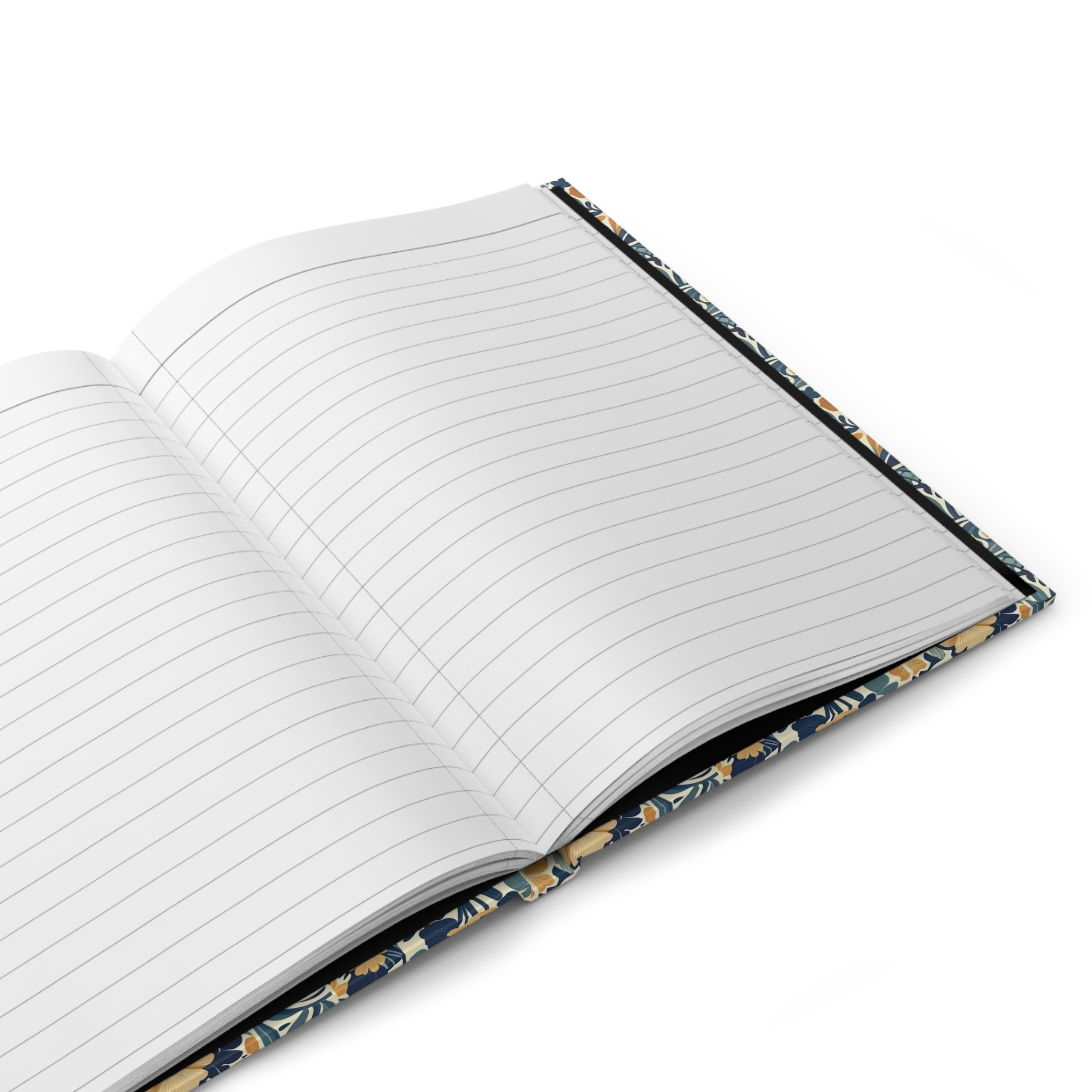 Matte Hardcover Diary with Quote "I Carry My Own Sunshine" — Cobalt & Honey Botanical Tile Notebook - Image 6