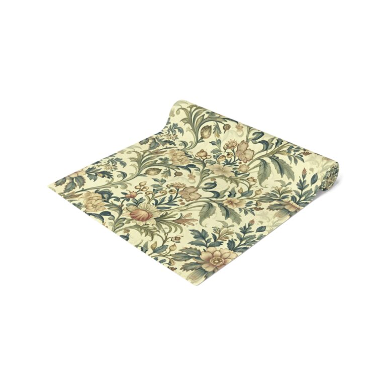 Vintage Floral Table Runner Golden Afternoon – Decorative Floral Sideboard & Console Linens