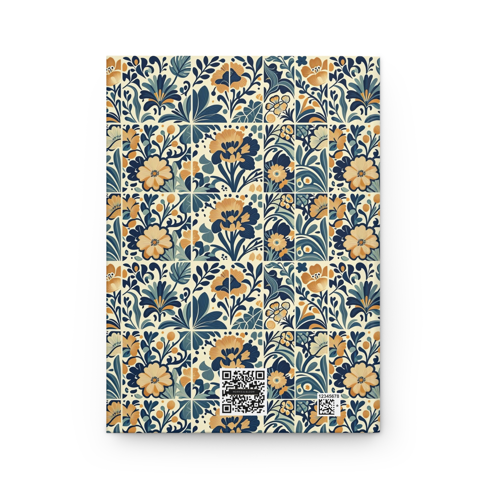 Matte Hardcover Diary with Quote "I Carry My Own Sunshine" — Cobalt & Honey Botanical Tile Notebook - Image 3
