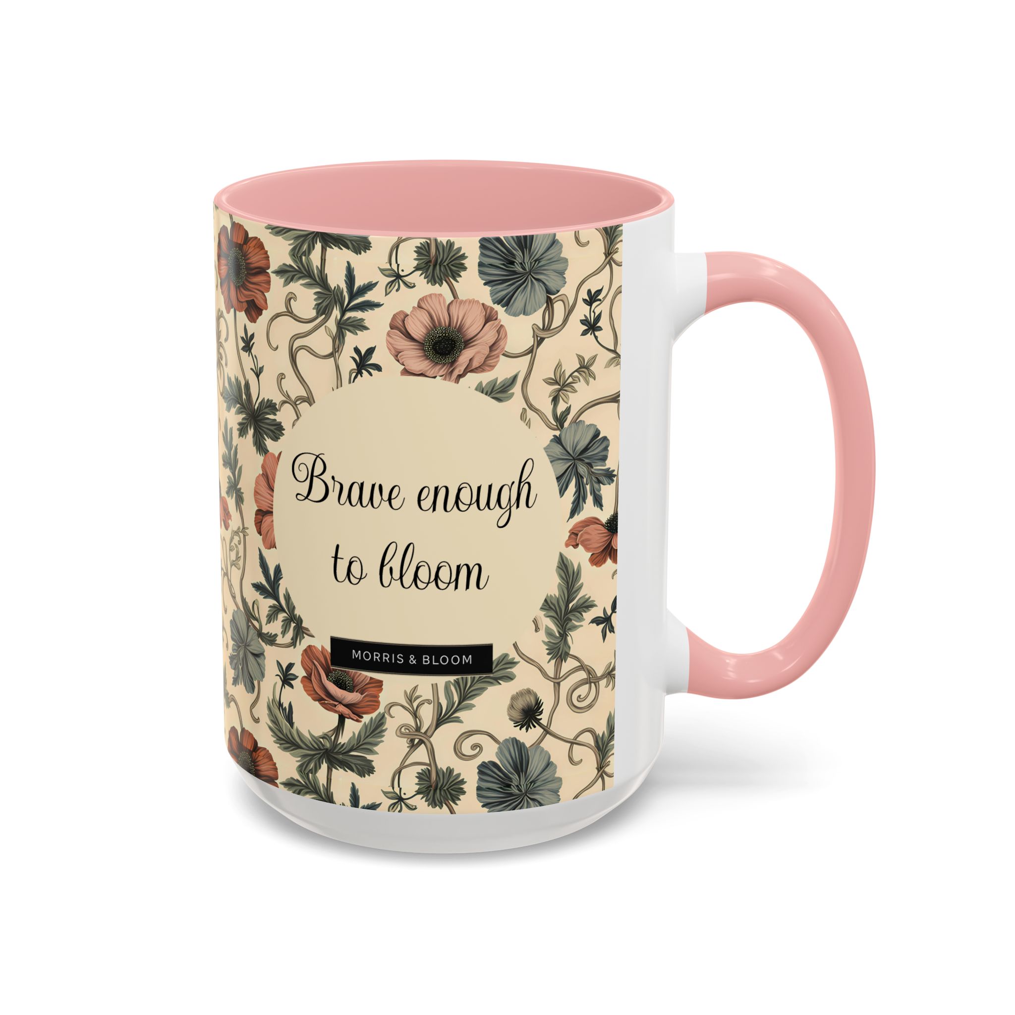 Custom Floral Coffee Mug — Earthy Anemone Garden Art Personalized Ceramic Mug - Image 3
