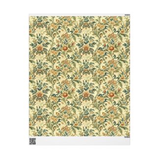 vintage floral arts & crafts wrapping paper roll — william morris style golden afternoon luxury gift wrap