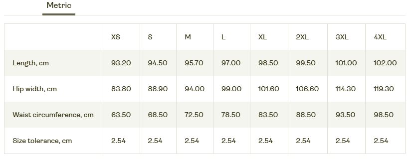 women's yoga pants size guide in cm