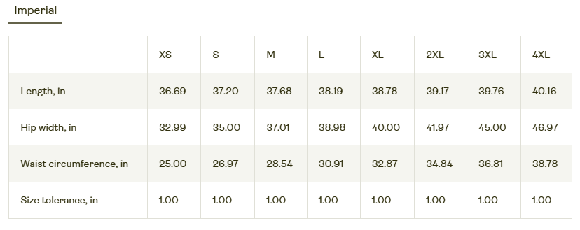 women's yoga pants size guide in inches